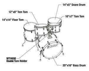 Batterie acoustique Tama CL50R-BAB Superstar Classic Blue Lacquer Burst Batterie acoustique - 6
