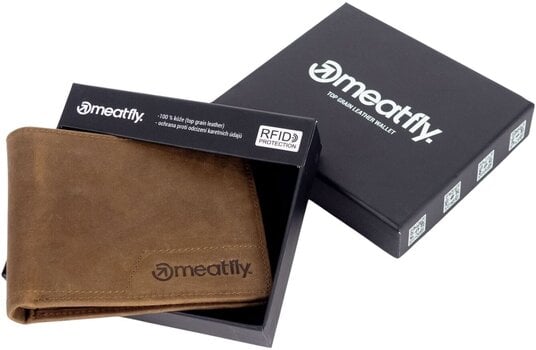Wallet, Crossbody Bag Meatfly Eliot Premium Leather Wallet Oak Wallet - 3
