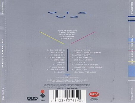 Music CD Yes - 90125 (Remastered) (CD) - 4