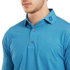 Polo trøje Footjoy Octagon Print Lisle Blue Sky 2XL Polo trøje - 4