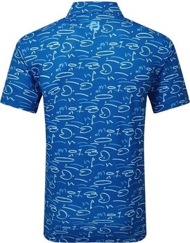 Camisa pólo Footjoy Golf Course Doodle Deep Blue L - 2
