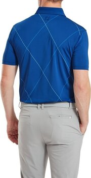 Polo Shirt Footjoy Raker Print Lisle Deep Blue L - 4
