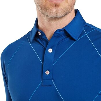 Polo Shirt Footjoy Raker Print Lisle Deep Blue L - 5