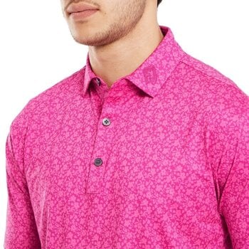 Camiseta polo Footjoy Printed Floral Lisle Berry XL - 5
