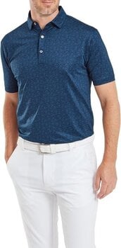 Polo Shirt Footjoy Printed Floral Lisle Navy XL - 3