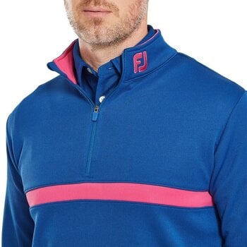 Pulóver Footjoy Inset Stripe Chill-Out Deep Blue M - 5