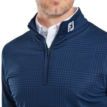 Hoodie/Sweater Footjoy Glen Plaid Print Chill-Out Navy L - 5