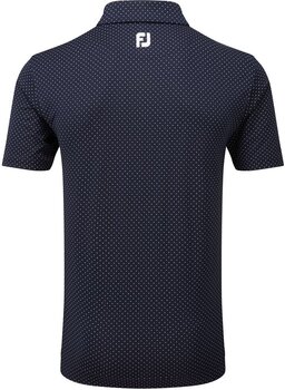 Camiseta polo Footjoy Stretch Dot Print Lisle Navy/White 2XL - 2