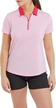 Camiseta polo Footjoy Colour Block Lisle Pink/Red L - 3