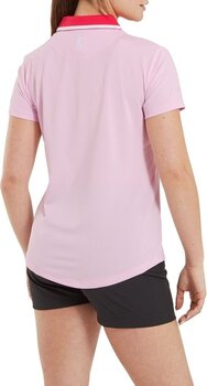 Camiseta polo Footjoy Colour Block Lisle Pink/Red L - 4