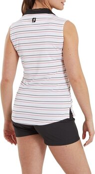 Camiseta polo Footjoy Sleeveless Striped Lisle Black S - 4