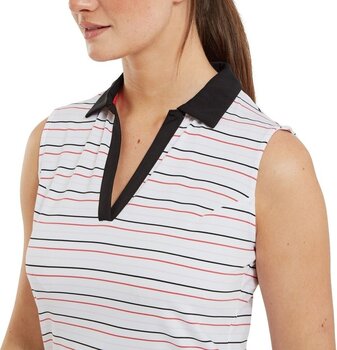 Camiseta polo Footjoy Sleeveless Striped Lisle Black S - 5
