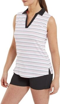 Camiseta polo Footjoy Sleeveless Striped Lisle Black XS - 3