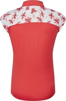 Polo Shirt Footjoy Blocked Floral Print Lisle Red M - 2