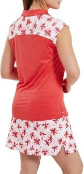 Camiseta polo Footjoy Blocked Floral Print Lisle Rojo M - 4