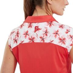Polo košile Footjoy Blocked Floral Print Lisle Red - 4