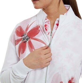 Pulover s kapuco/Pulover Footjoy Lightweight Woven Jacket White/Pink S - 5