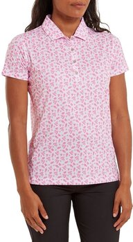 Polo-Shirt Footjoy Floral Print Lisle Pink/White L - 2