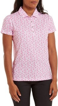 Polo-Shirt Footjoy Floral Print Lisle Pink/White M - 2