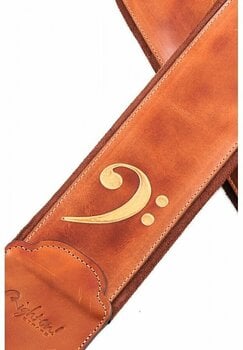Leather guitar strap RightOnStraps Bassman Leather guitar strap Fakey Woody - 2