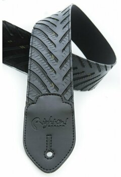 Leather guitar strap RightOnStraps Funky Hot-Wheels Leather guitar strap Black - 3