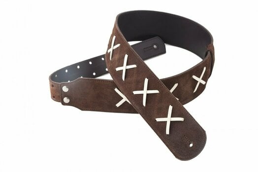Leather guitar strap RightOnStraps Legend DG Leather guitar strap Brown - 3