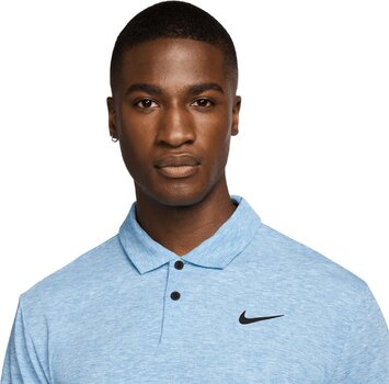 Chemise polo Nike Dri-Fit Tour Heather Mens Polo Light Photo Blue/Black 2XL - 3