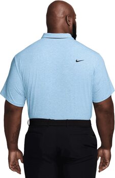 Polo Shirt Nike Dri-Fit Tour Heather Mens Polo Light Photo Blue/Black 2XL Polo Shirt - 9