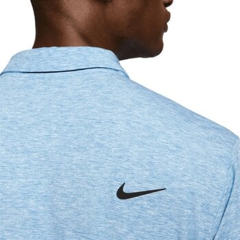 Polo Shirt Nike Dri-Fit Tour Heather Mens Polo Light Photo Blue/Black XL - 5