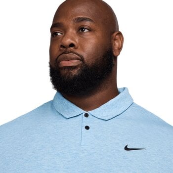 Polo Shirt Nike Dri-Fit Tour Heather Mens Light Photo Blue/Black XL Polo Shirt - 10