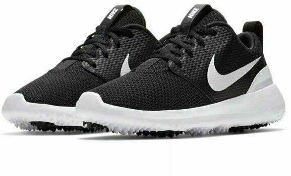 Calçado de golfe júnior Nike Roshe G Junior Golf Shoes Black/White US1Y - 5