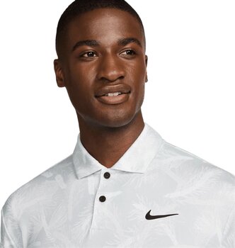 Camisa pólo Nike Dri-Fit Tour Pine Print Mens Polo Summit White/Black M - 3