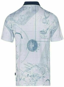 Πουκάμισα Πόλο Golfino Printed Mens Polo Shirt With Striped Collar Sea 52 - 2
