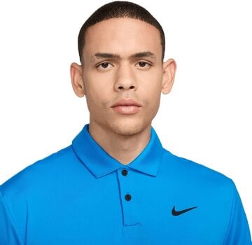 Polo trøje Nike Dri-Fit Tour Solid Mens Polo Light Photo Blue/Black L Polo trøje - 3