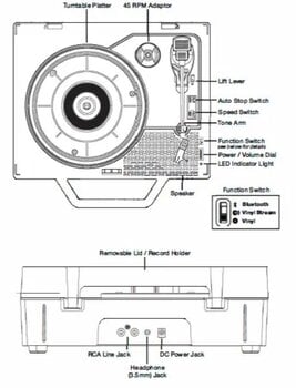 Tragbare Plattenspieler Victrola VSC-725SB Re-Spin Red - 14
