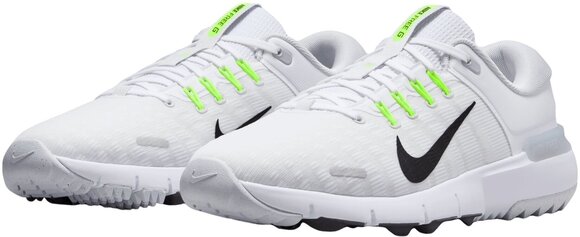 Heren golfschoenen Nike Free Golf Unisex Shoes White/Black/Pure Platinum/Wolf Grey 44 - 5