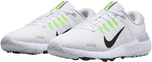 Golfsko til mænd Nike Free Golf Unisex Shoes White/Black/Pure Platinum/Wolf Grey 43 - 5