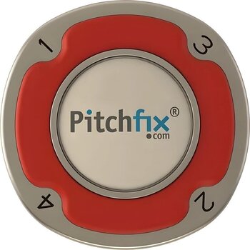 Golf Ball Marker Pitchfix Multimarker Poker Chip Red - 2