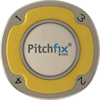 Golf Ball Marker Pitchfix Multimarker Poker Chip Yellow - 2