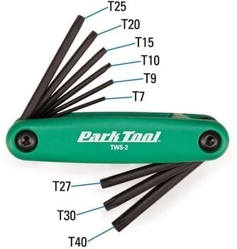 Schraubenschlüssel Park Tool Fold-Up Torx® Green T10-T15-T20-T25-T27-T30-T40-T7-T9 9 Schraubenschlüssel - 2