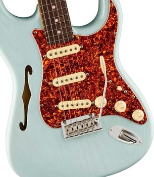 Elektromos gitár Fender FSR American Professional II Stratocaster Thinline RW Transparent Daphne Blue - 4