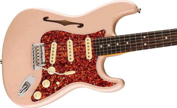 Electric guitar Fender FSR American Professional II Stratocaster Thinline RW Transparent Shell Pink - 3