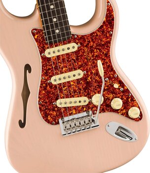 Electric guitar Fender FSR American Professional II Stratocaster Thinline RW Transparent Shell Pink - 4