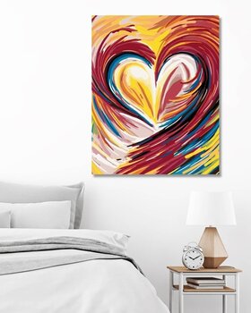 Диамантено рисуване Zuty Рисувано с дъга сърце - 2