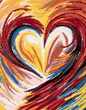 Диамантено рисуване Zuty Рисувано с дъга сърце - 3