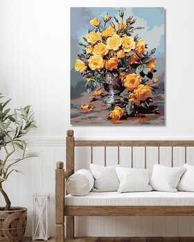 Ζωγραφική με διαμάντια Zuty Κίτρινα τριαντάφυλλα - 2