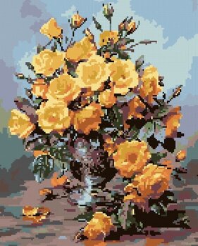 Диамантено рисуване Zuty Жълти рози - 3