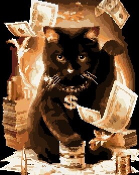Diamantové maľovanie Zuty Čierna mačka - 3