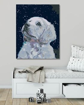 Diamant schilderij Zuty Witte pup - 2
