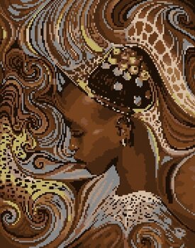 Diamantové malování Zuty Africká domorodá dívka - 3